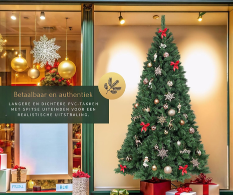 kunstkerstboom 180 cm – 580 takken, kerstboom met brandvertragend PVC