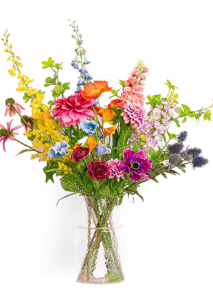 Kunstbloemen boeket - Bold & Bright - 70 - 80 cm