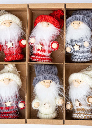 Gnome Popjes / Sterrentrui – 8 cm – Set van 6